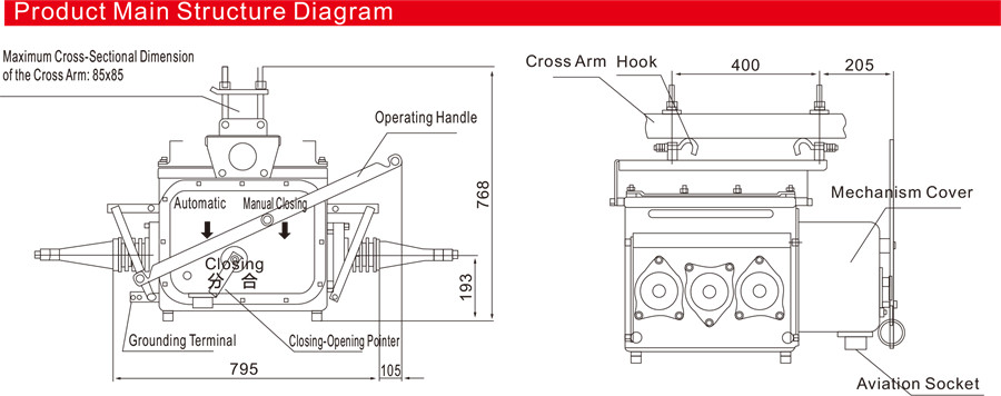 VSP5-12 Series Outdoor High-Voltage Disconnect Vacuum Load Break Switch